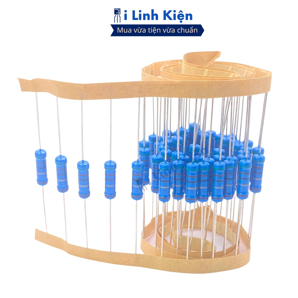 Điện trở vạch 2W 0R-120R 1% chân đồng chính hãng combo 20 con ilinhkien