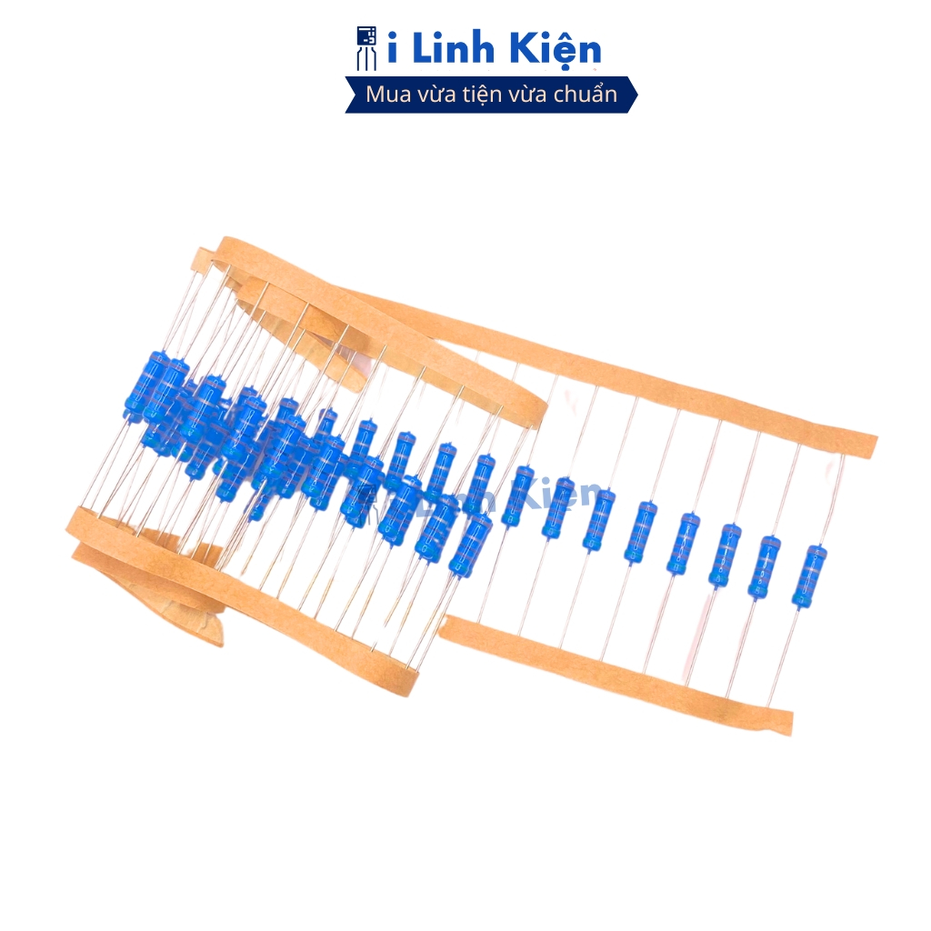 Điện trở vạch 2W 0R-120R 1% chân đồng chính hãng combo 20 con ilinhkien