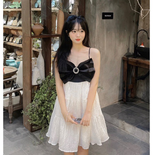 LOOK BASICC - LiLi Dress Đầm 2 dây baby doll đính nơ