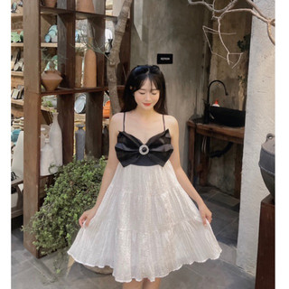LOOK BASICC - LiLi Dress Đầm 2 dây baby doll đính nơ