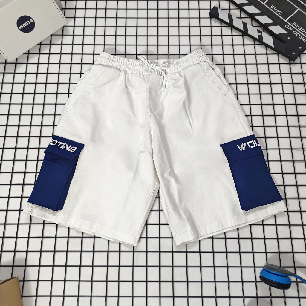 Quần Ngắn Túi Hộp Thêu Hopper - Scorpion - Wolf  Kaki Nam Nữ Unisex Form Rộng Oversized