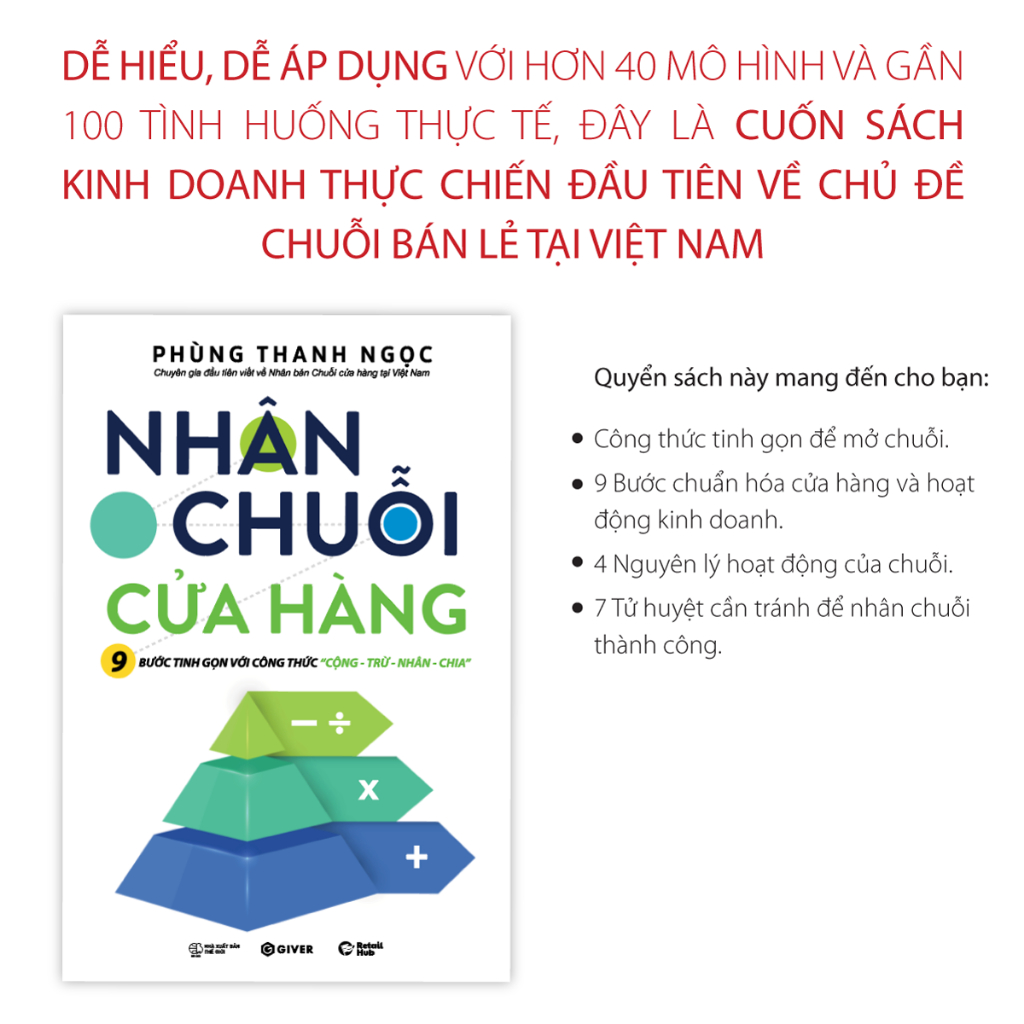 Sách - Nhân Chuỗi Cửa Hàng - 9 Bước Đóng Gói Và Xây Dựng Hệ Thống Chuỗi Tinh Gọn Theo Công Thức Cộng Trừ Nhân Chia