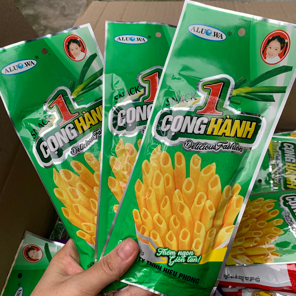Snack Tăm Cay 1 Cọng Hành Hãng Alouwa - Đồ Ăn Vặt Cổng Trường Hot