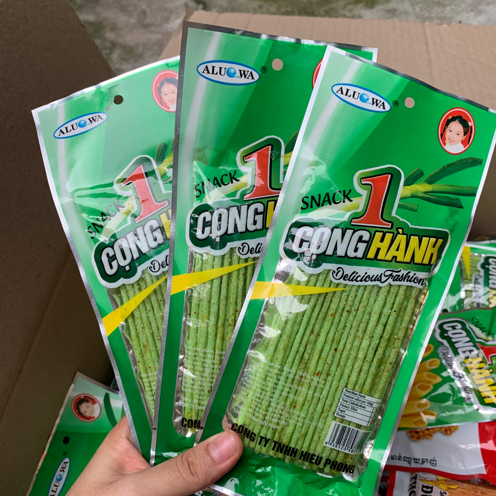 Snack Tăm Cay 1 Cọng Hành Hãng Alouwa - Đồ Ăn Vặt Cổng Trường Hot