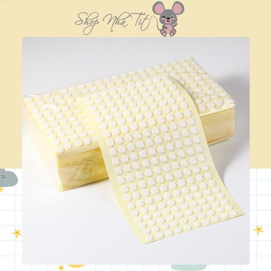 🌸100 stick tròn keo dán silicon 2 mặt dán bình, charm, sticker nhựa🌸 ...