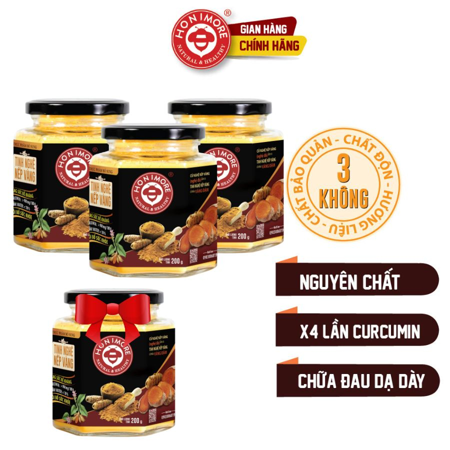 Ảnh Combo 4 hũ Tinh nghệ nếp vàng Honimore 200g/hũ 1
