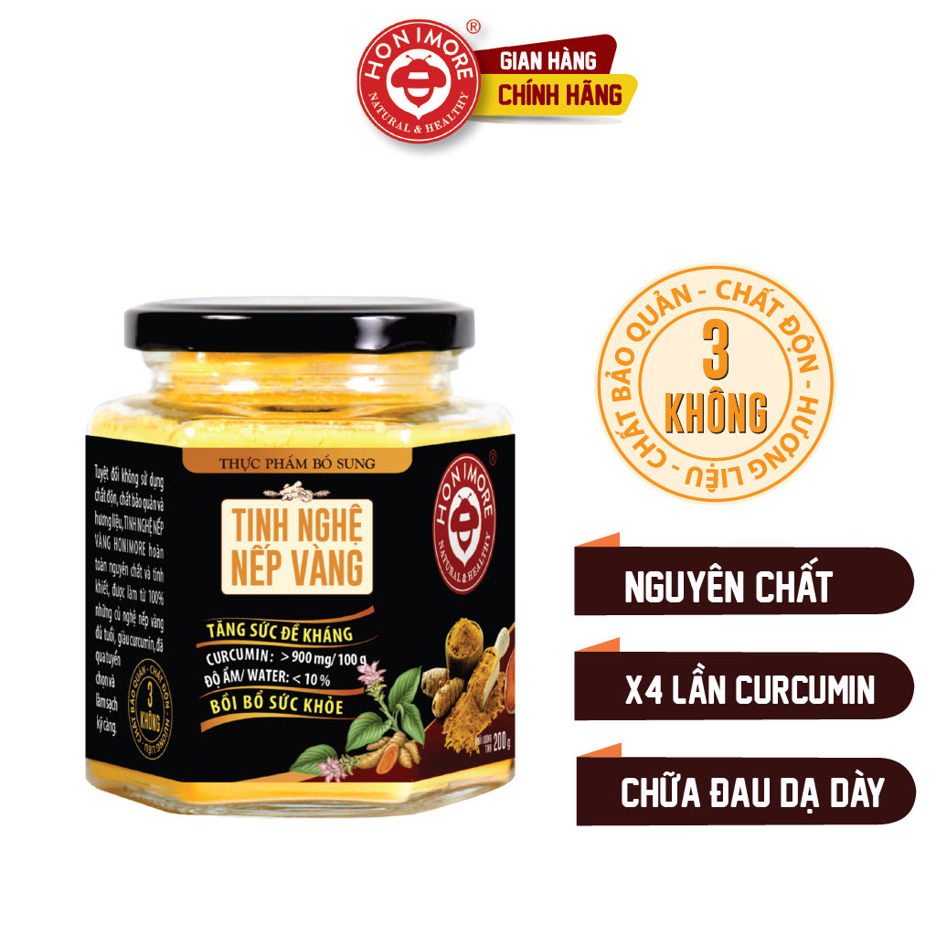 Ảnh Combo 4 hũ Tinh nghệ nếp vàng Honimore 200g/hũ 3