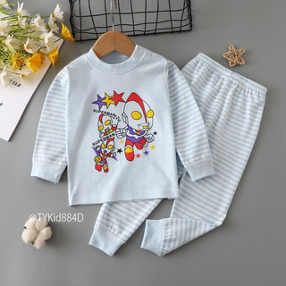 Quần áo trẻ em, Đồ bộ mặc nhà bé gái bé trai , cotton len mềm đẹp co giãn thoải mái cho bé 7-22kg S884 | Tiểu Yến KID