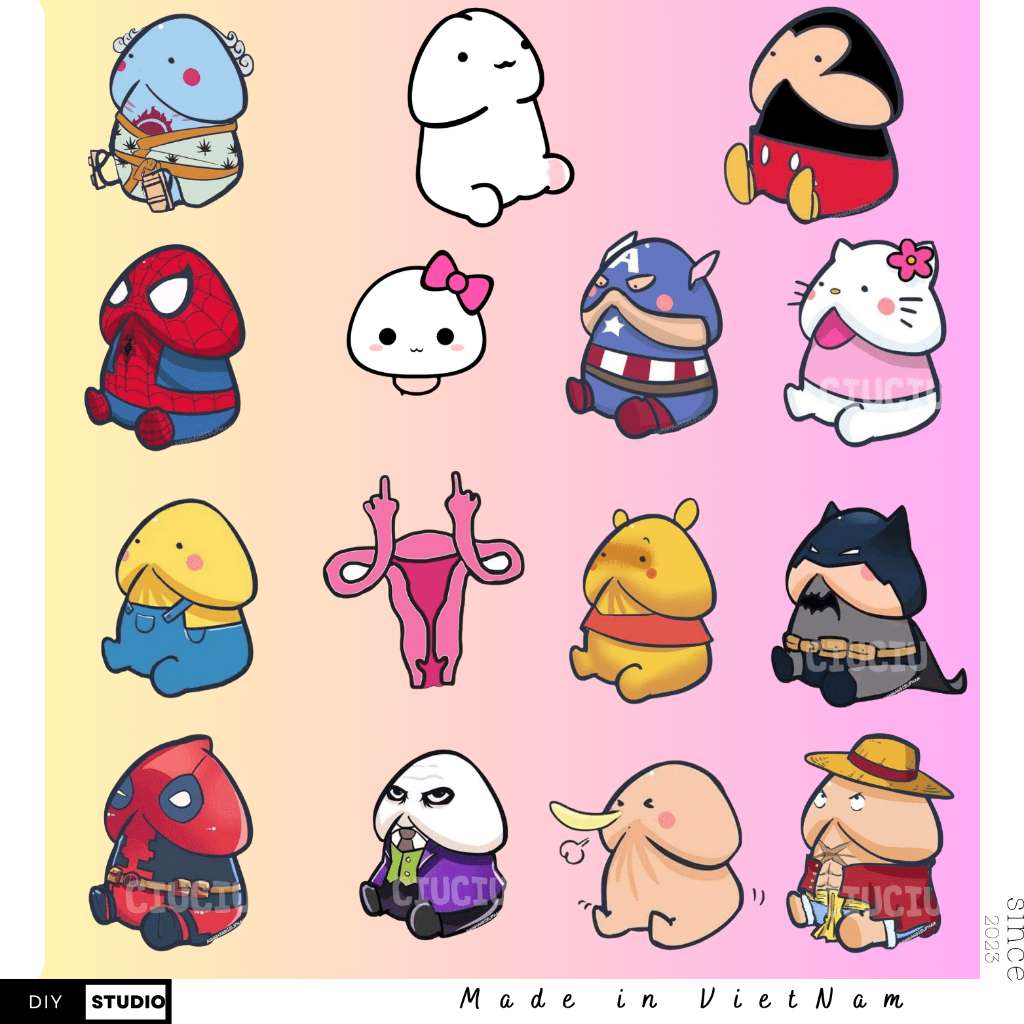 60 sticker con ciu phong cách siêu anh hùng MARVEL Độc lạ hiếm có trang trí rất đẹp
