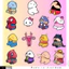 Set 60 Sticker Con Cừu phong cách siêu anh hùng Marvel Độc lạ hiếm có Chống Nước Dán Laptop Vali Mũ Bảo Hiểm Sổ Tay