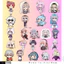Set 100 Sticker Hoạt Hình Chibi nữ Dễ Thương Chống Nước Dán Laptop Vali Mũ Bảo Hiểm Sổ Tay
