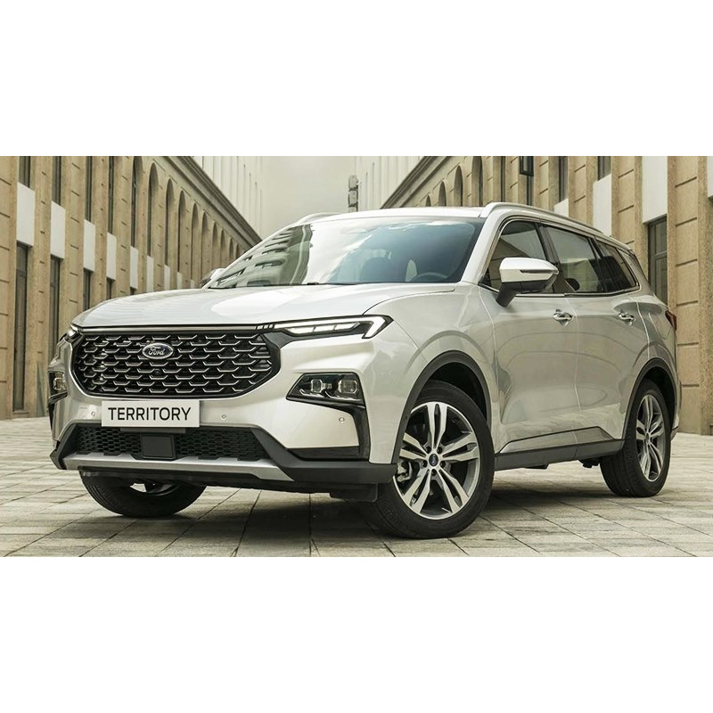 Ốp bậc cửa, nẹp bước chân, Chống trầy Cốp CACBON xe Ford Territory 2023 2024 2025 vân Carbon cao cấp