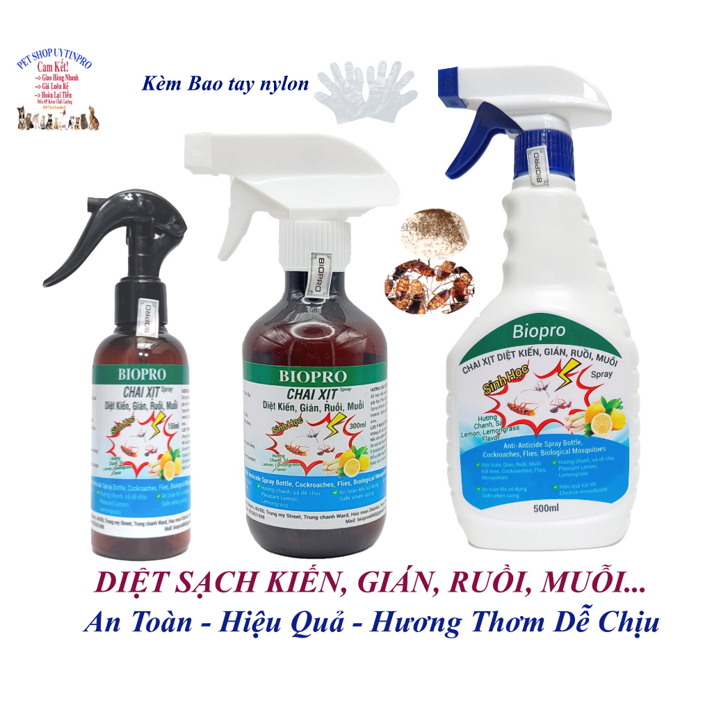 Chai xịt diệt kiến diệt gián ruồi muỗi Sinh học Biopro Diệt sạch côn ...