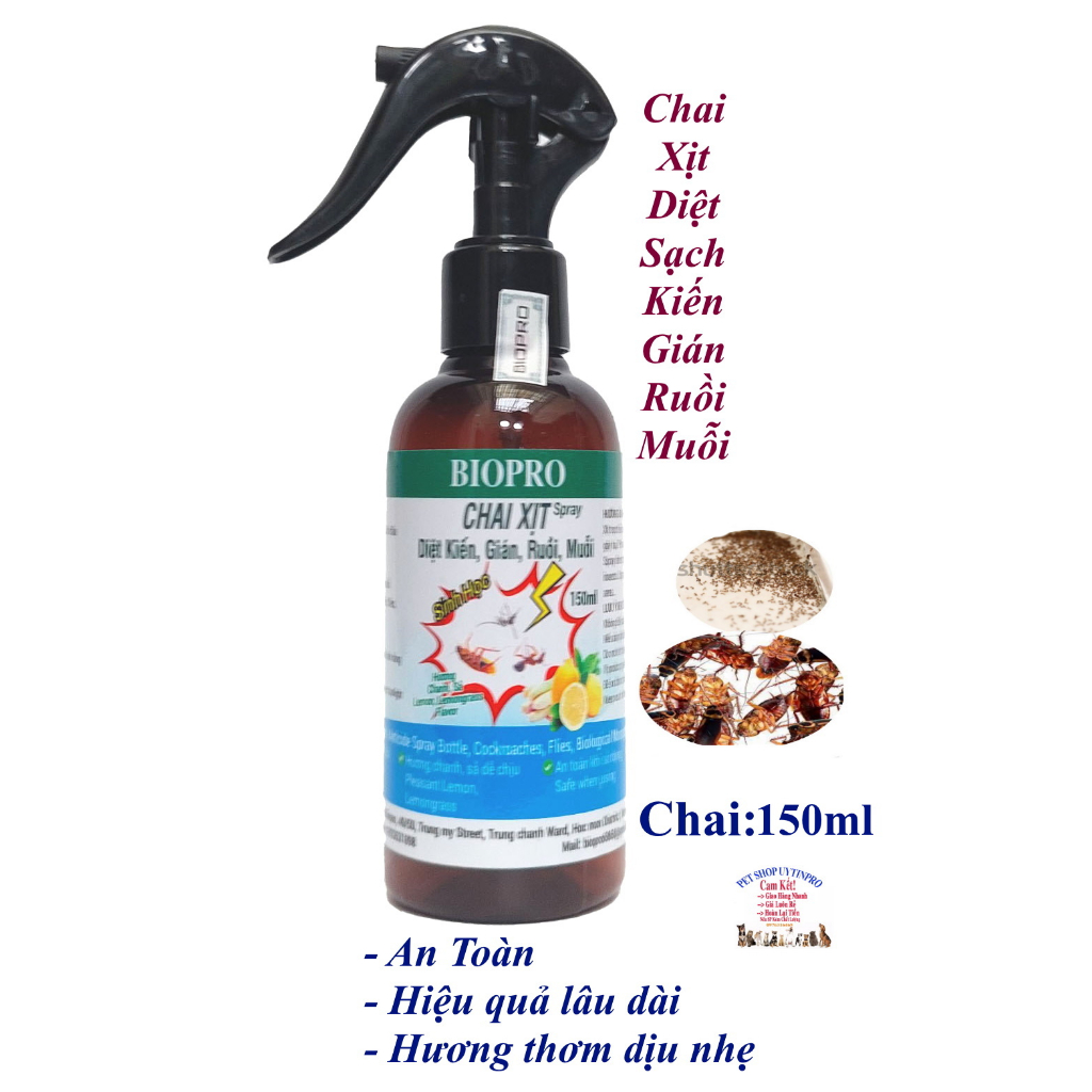 Chai xịt diệt kiến diệt gián ruồi muỗi Sinh học Biopro Chai 150ml Diệt ...
