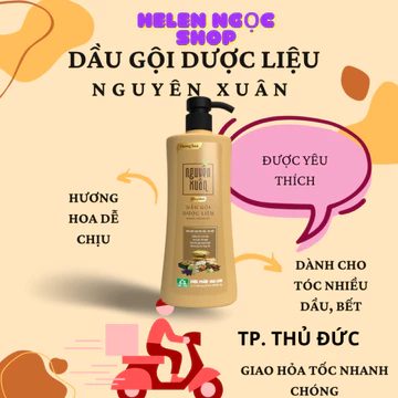 [HƯƠNG HOA DƯỢC LIỆU] Dầu gội dược liệu Nguyên Xuân Bồng bềnh 350ml - Dành cho tóc dầu bết - Tặng thêm 10%