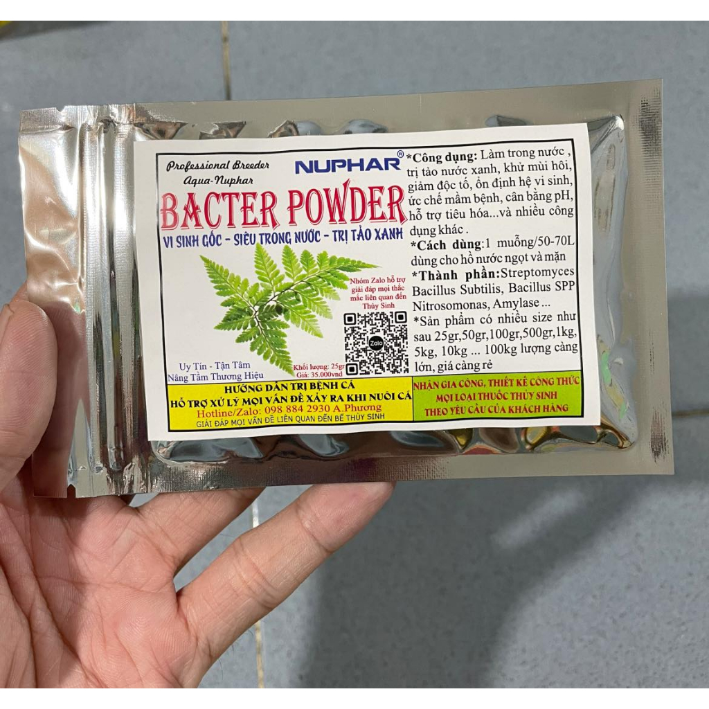 Bacter Powder Nuphar - Vi Sinh Gốc - Làm Trong Nước - Giải Quyết Tảo ...