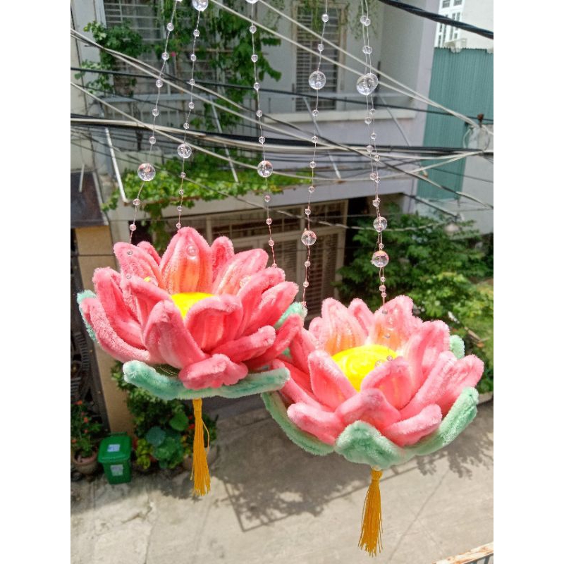 Mô Hình Kẽm Nhung lồng đèn hoa sen