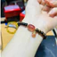 Vòng trầm hương sánh chìm hạt 6 ly mix Lu thống và điếu móc tóc đỏ, nữ, xinh đẹp.