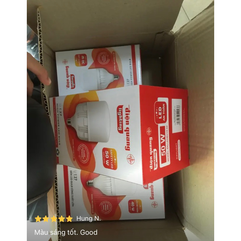 [ĐIỆN QUANG_Hàng Việt Nam] Bóng Đèn Led Bulb Trụ Điện Quang 50W Ánh Sáng Trắng