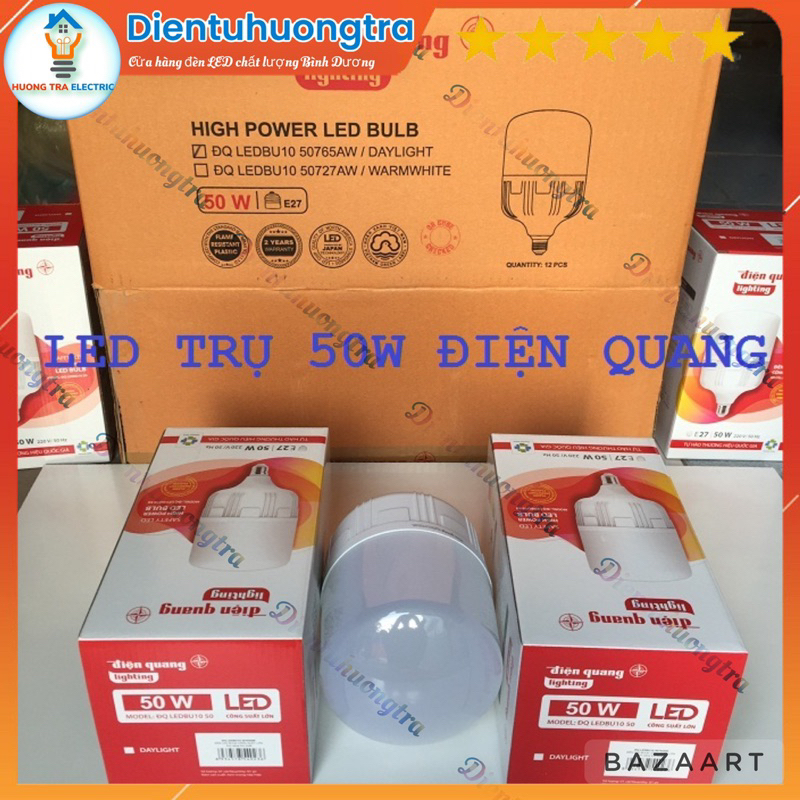 [ĐIỆN QUANG_Hàng Việt Nam] Bóng Đèn Led Bulb Trụ Điện Quang 50W Ánh Sáng Trắng
