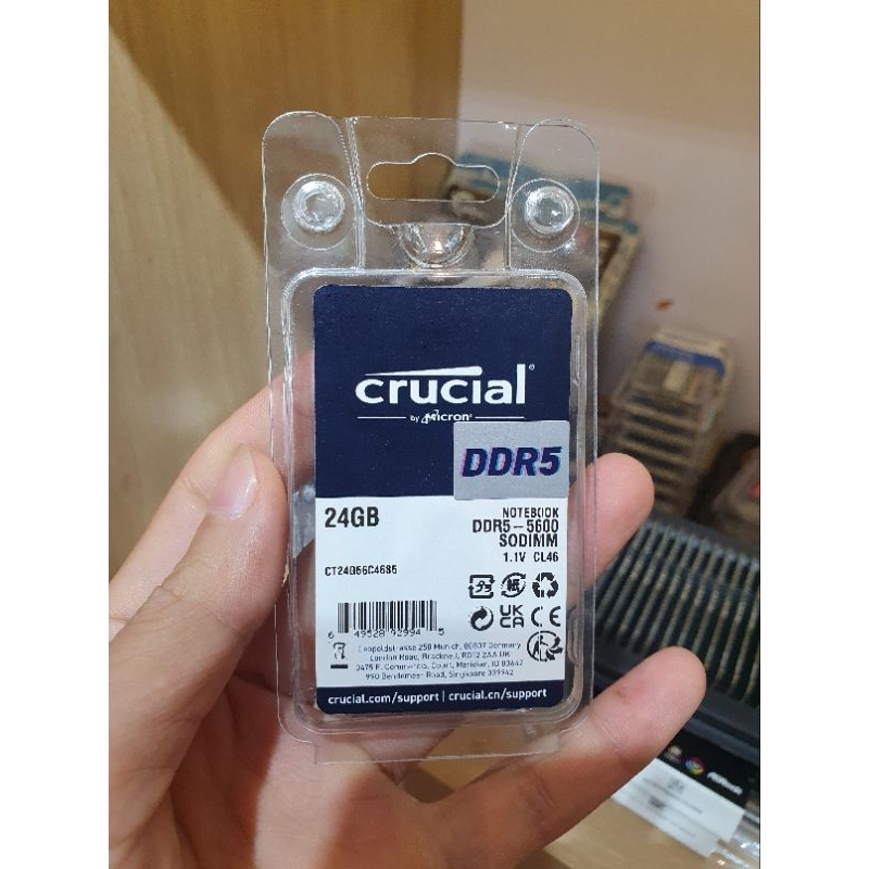 So Dimm 24 Gb Ram Ddr4 Crucial 24GB Single (1x24GB) DDR5-5600 C46