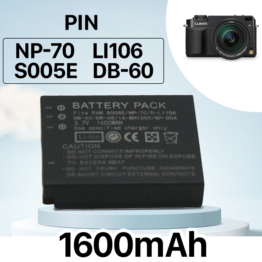 Batterie 1000mAh D-LI106 Pour Pentax Optio X90 Et Kodak PlaySport Zx5 - Marque Cameron Sino, Neuve Et Scellée