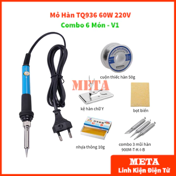 Mỏ Hàn TQ936 60W 220V có núm điều chỉnh nhiệt độ, Máy Hàn TQ936 - Mỏ hàn 936, máy hàn 936, tay hàn TQ936
