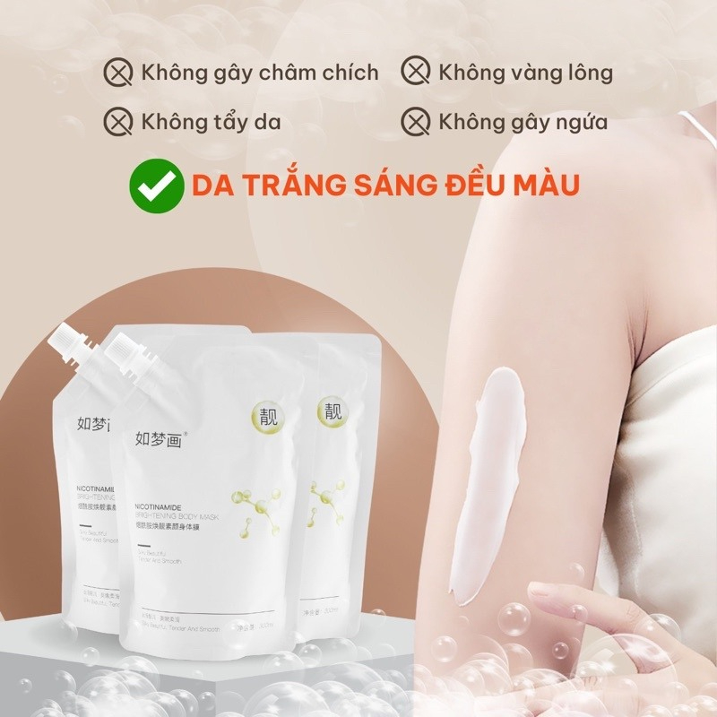 Ủ trắng body Hunmui 300ml trắng sáng da | Shopee Việt Nam