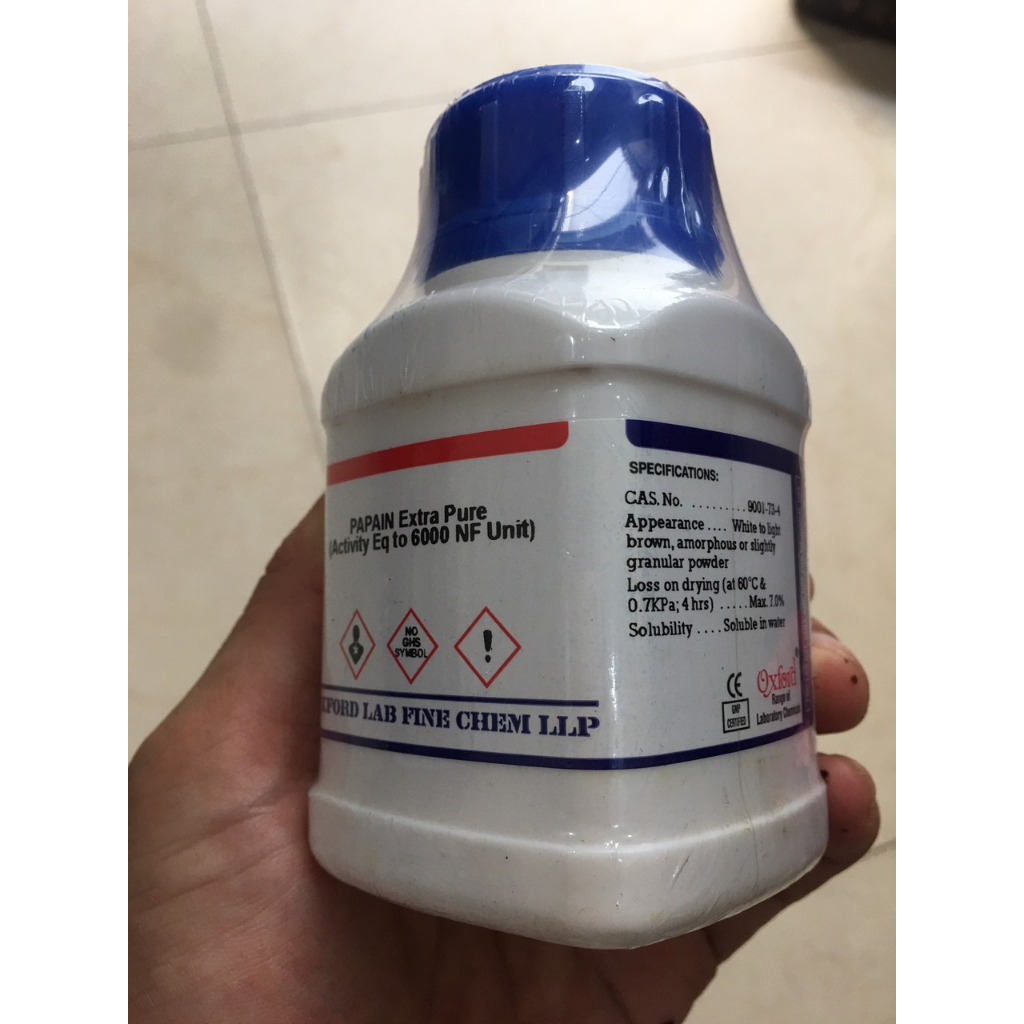 Hóa chất enzim PAPAIN Extra Pure CAS 9001-73-4 Oxford - Ấn Độ; chai ...