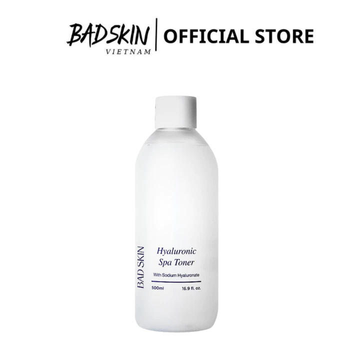 Nước hoa hồng Toner BadSkin Hyaluronic Spa Toner 500ml