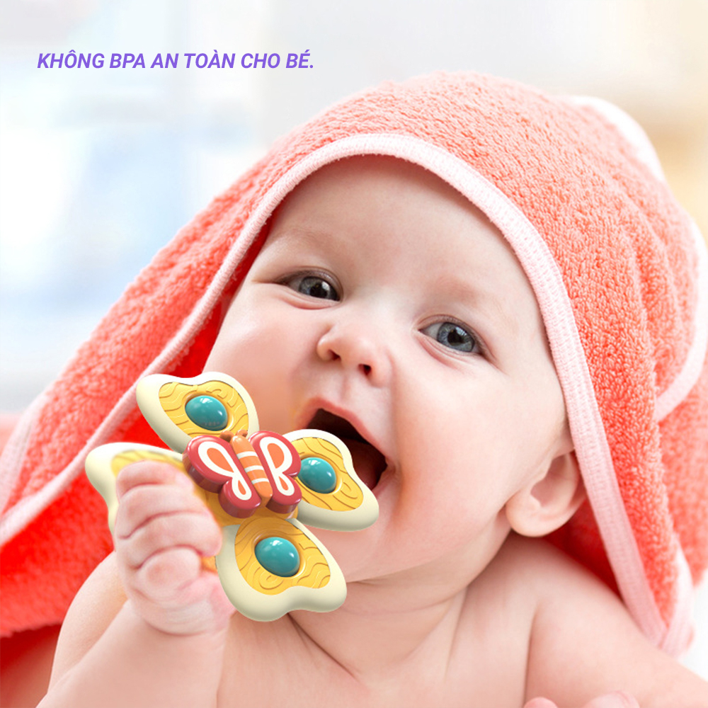 Đồ Chơi Con Quay Spinner Hình Côn Trùng Ốc Sên Con Bướm Con Ong Đầy Màu Sắc Vui Nhộn Cho Bé  - Đồ Chơi Cho Bé PUKAPI