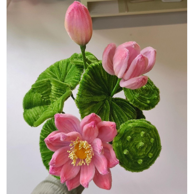 đoá hoa sen kẽm nhung handmade (quà tặng) | Shopee Việt Nam