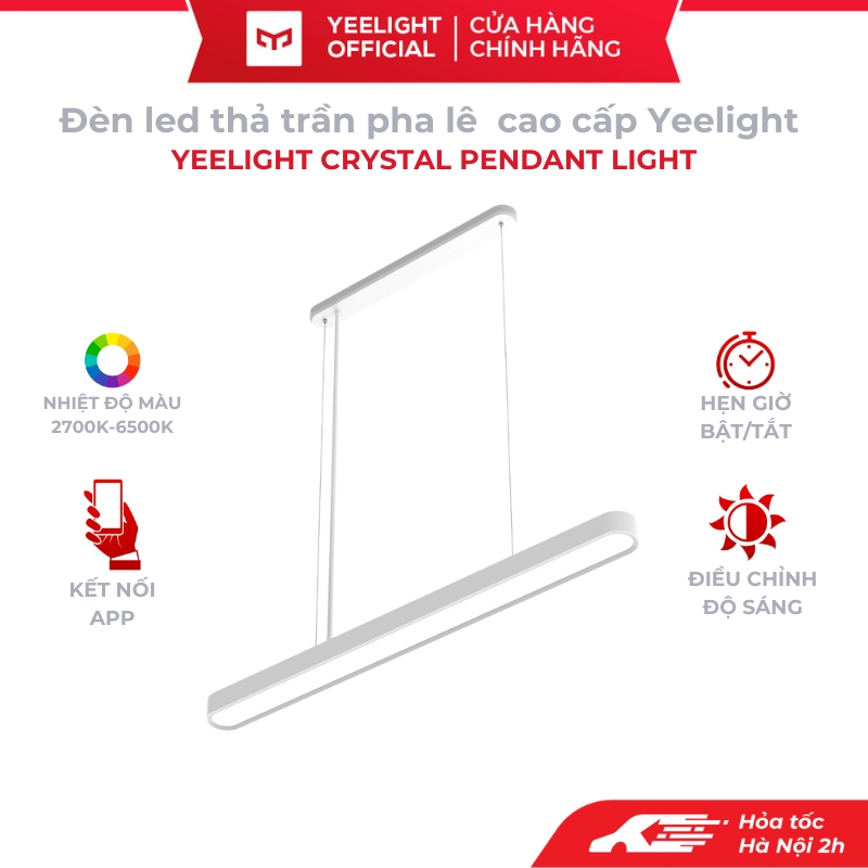 Đèn led Yeelight Crystal Pendant Light thả trần pha lê chiếu sáng ...