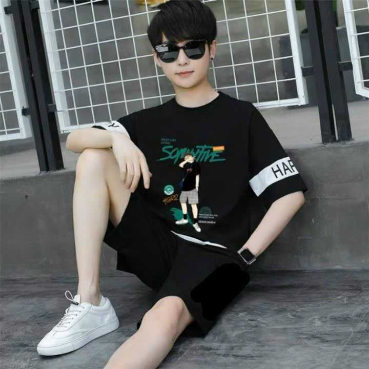 Đồ bộ thun nam 🚚 FREESHIP 🚚 Nguyên sét quần áo thể thao nam mẫu in hình tràng trai happy mẫu mới L1