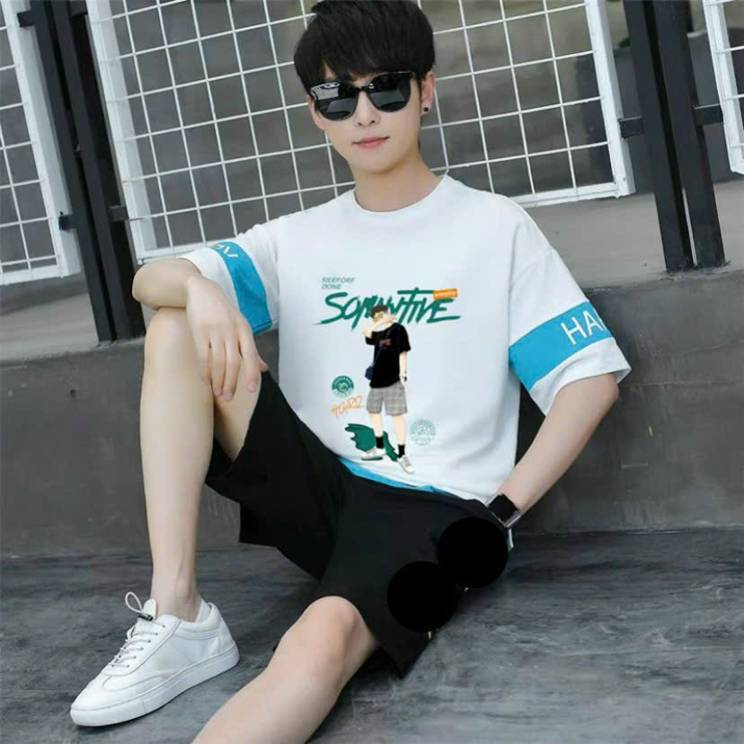 Đồ bộ thun nam 🚚 FREESHIP 🚚 Nguyên sét quần áo thể thao nam mẫu in hình tràng trai happy mẫu mới L1