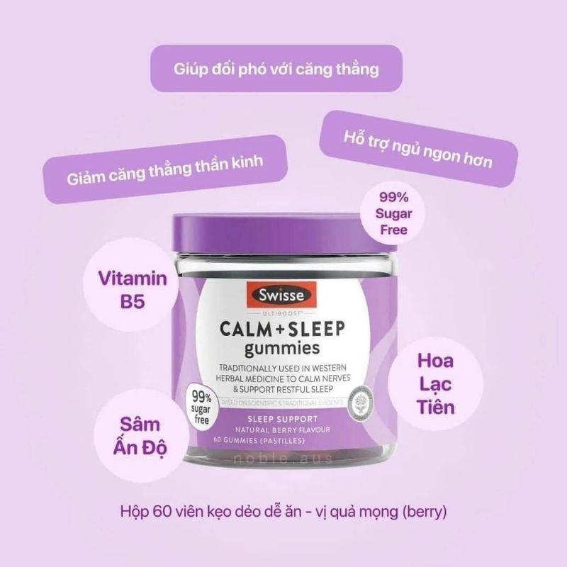 Swisse Ultiboost Calm + Sleep Gummies - kẹo ngủ ngon | Shopee Việt Nam