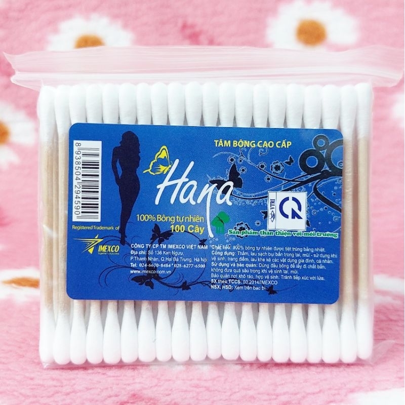 Bông tăm ráy tai Hana lõi gỗ gói 100 cây( BT 001) | Shopee Việt Nam
