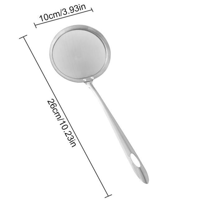 Vợt - Vá vớt bọt lưới inox -  lọc dầu -  rây bột mịn  bằng thép không gỉ ( 3 size)