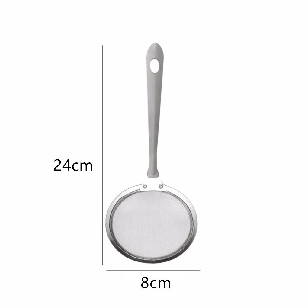 Vợt - Vá vớt bọt lưới inox -  lọc dầu -  rây bột mịn  bằng thép không gỉ ( 3 size)