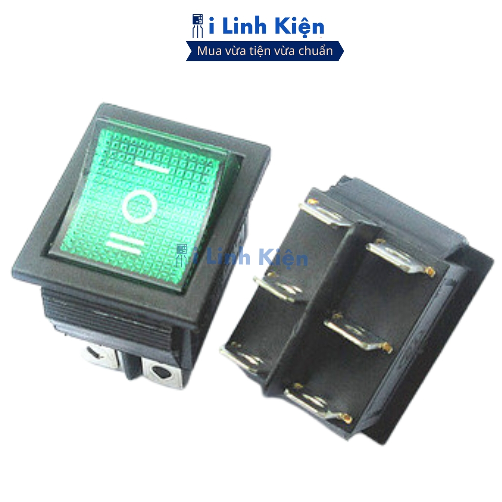 Công tắc bập bênh 6 chân KCD4 250V/15A 3 chế độ 25x31mm đảm bảo chất lượng ilinhkien.