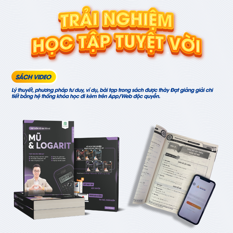 Ảnh Sách Đạt Điểm Tối Đa Từ A Đến Z Mũ Và Logarit 2024 biên soạn bởi thầy Nguyễn Tiến Đạt 1