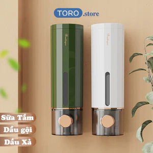 Hộp đựng sữa tắm dầu gội nước rửa tay TORO chất liệu ABS gắn treo tường tiện lợi tặng kèm miếng dán