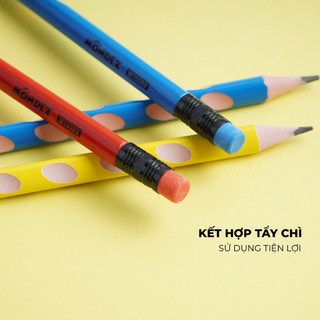 Hộp 12 Bút Chì Gỗ 2B Cao Cấp Có Tẩy MONDEZ Nét Bút Mịn Chì Mềm, Dùng Cho Bé Tập Viết Luyện Chữ