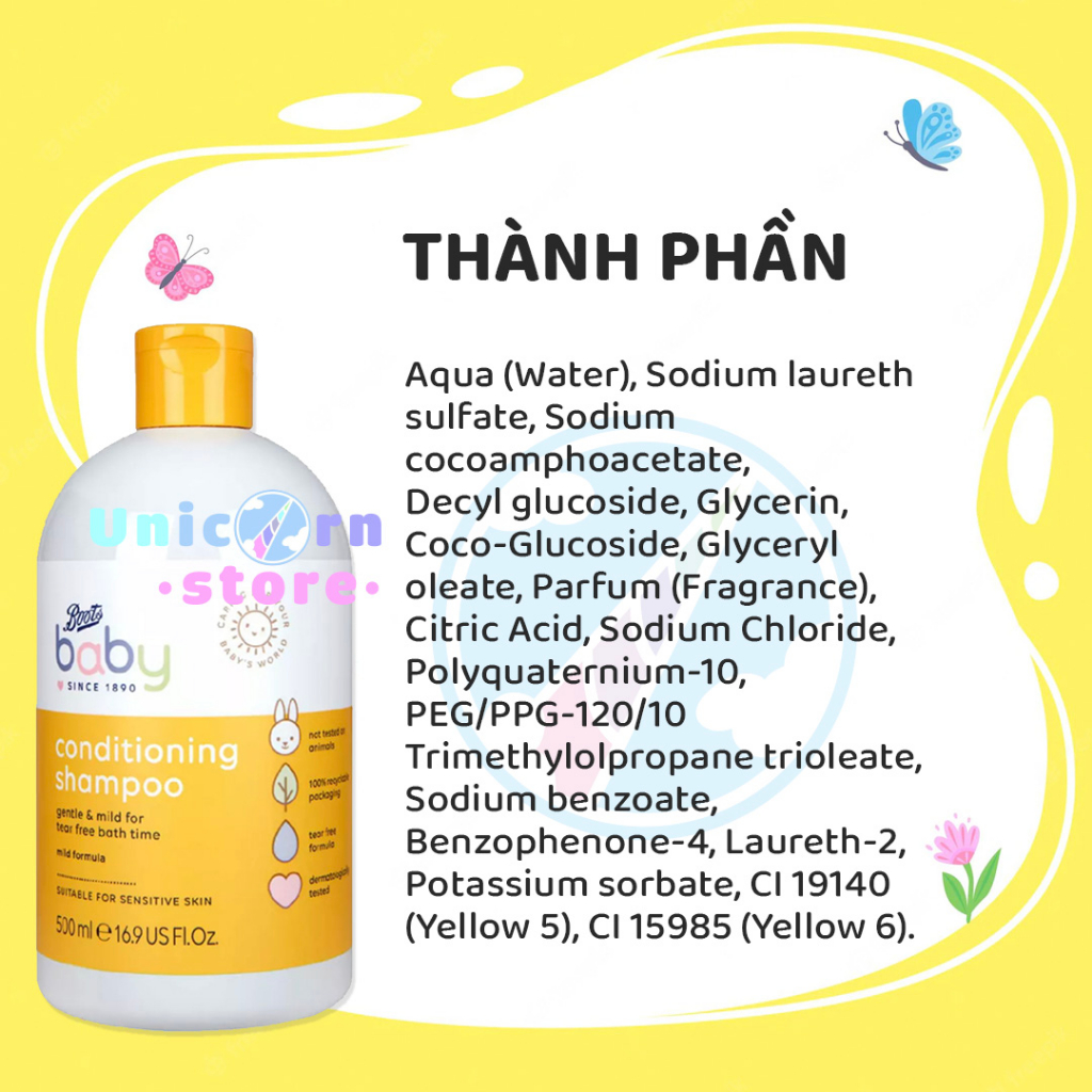 Sữa Tắm Gội Toàn Thân Cho Bé Boots Baby Head To Toe Wash 500ml