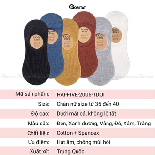 Tất vớ tàng hình nữ đi giày búp bê GOMTAT, chất liệu cotton cao cấp, mềm mại, thoáng khí êm chân - MIA-2006