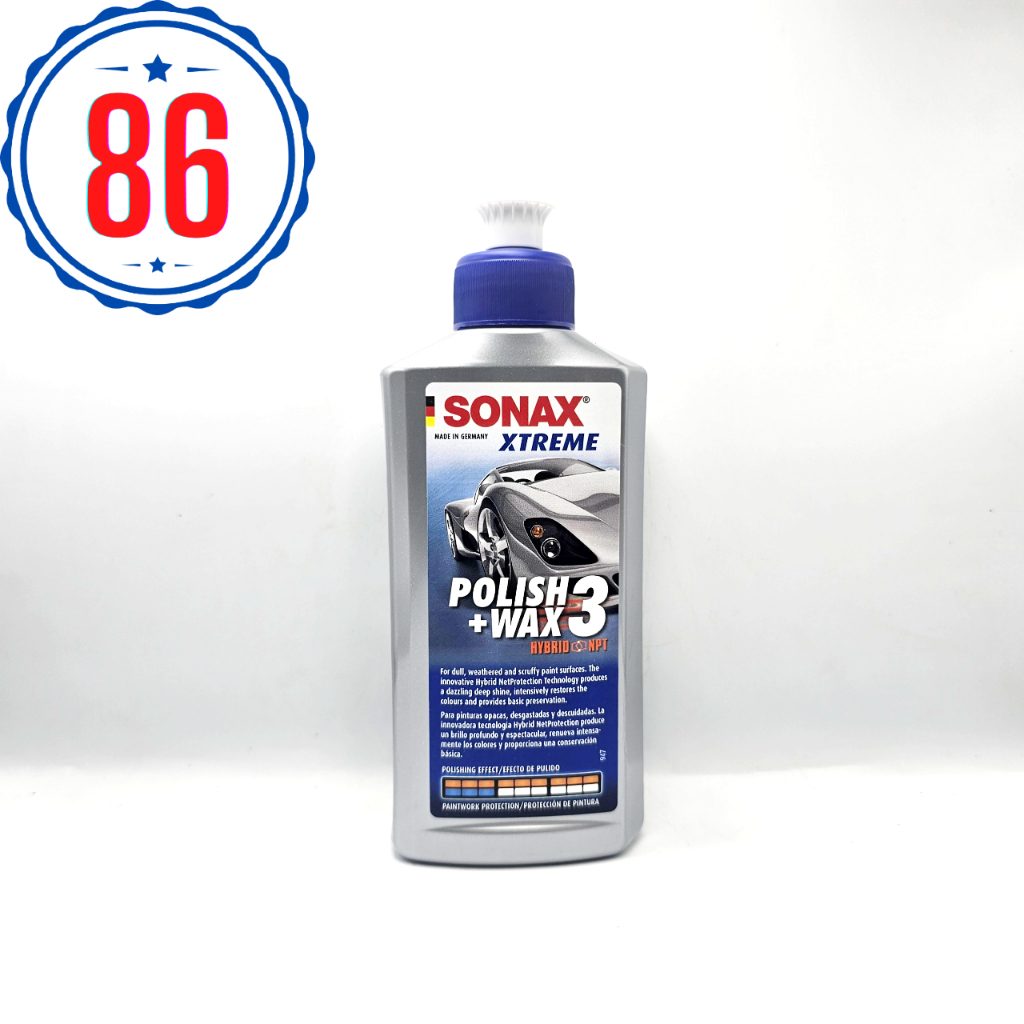 Dung Dịch Xóa Vết Xước-Đánh Bóng-Bảo Vệ Sơn Xe Sonax Xtreme Polish Wax 3 250ML- SẢN XUẤT TẠI ĐỨC
