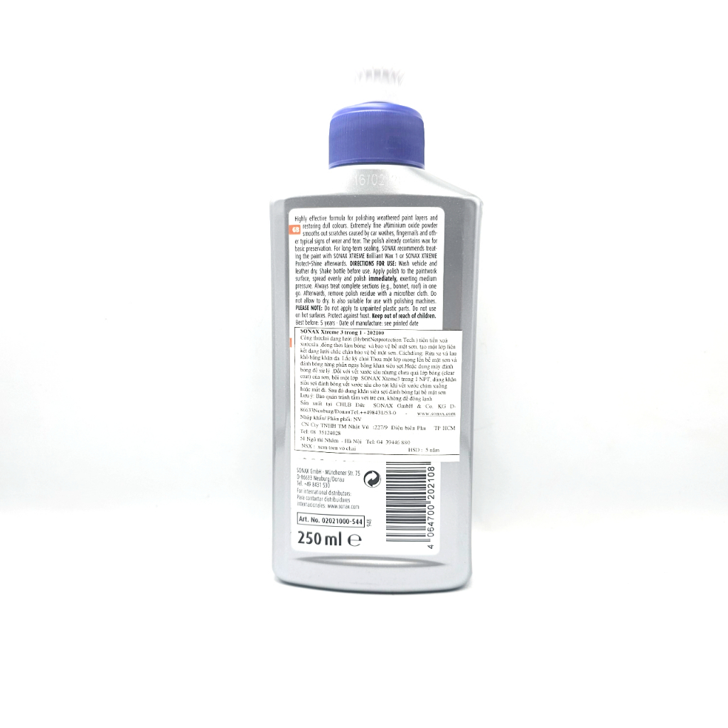 Dung Dịch Xóa Vết Xước-Đánh Bóng-Bảo Vệ Sơn Xe Sonax Xtreme Polish Wax 3 250ML- SẢN XUẤT TẠI ĐỨC | BigBuy360 - bigbuy360.vn