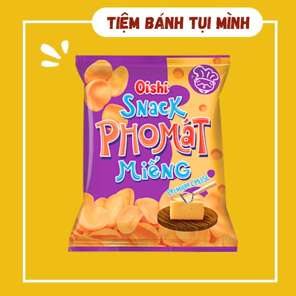 [5 gói] Bánh Snack Phô Mai Miếng Oishi 32gram, đồ ăn vặt | Shopee Việt Nam