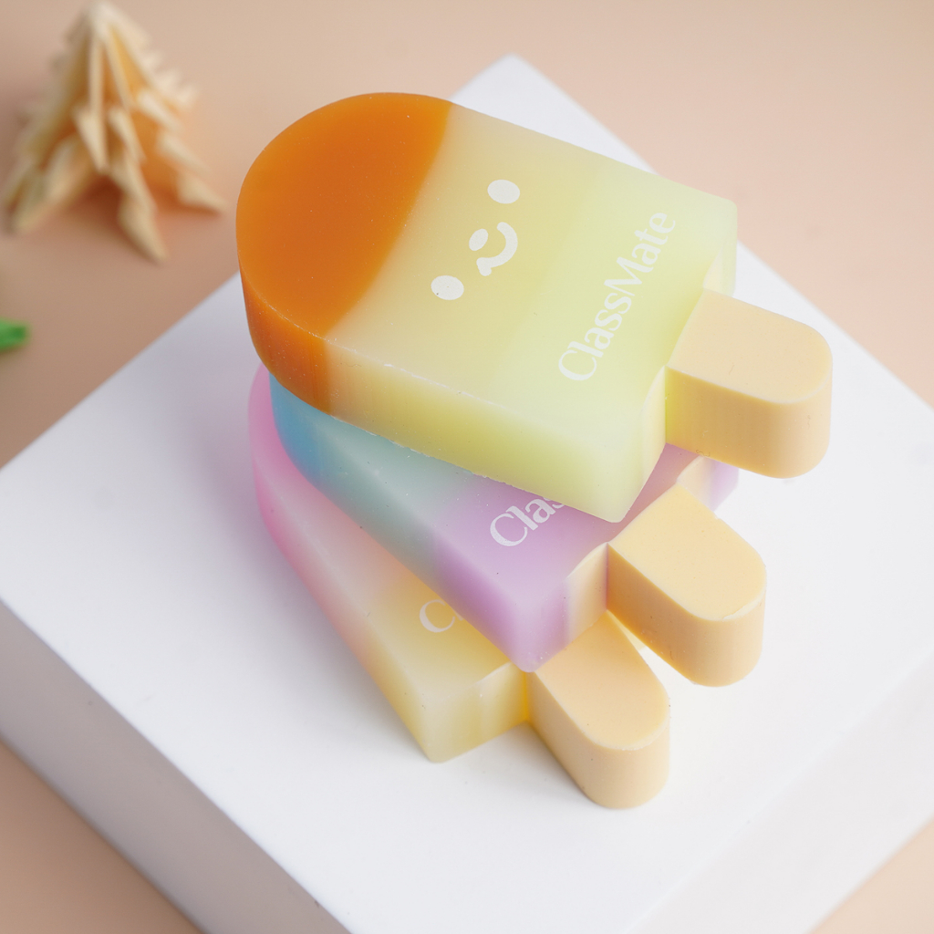 Tẩy Bút Chì Cao Cấp Sạch Sẽ, Ít Vụn, Gôm Tẩy Mềm 2B Hình Que Kem Dễ Thương Có Hương Thơm Danh Cho Học Sinh CL-ER603