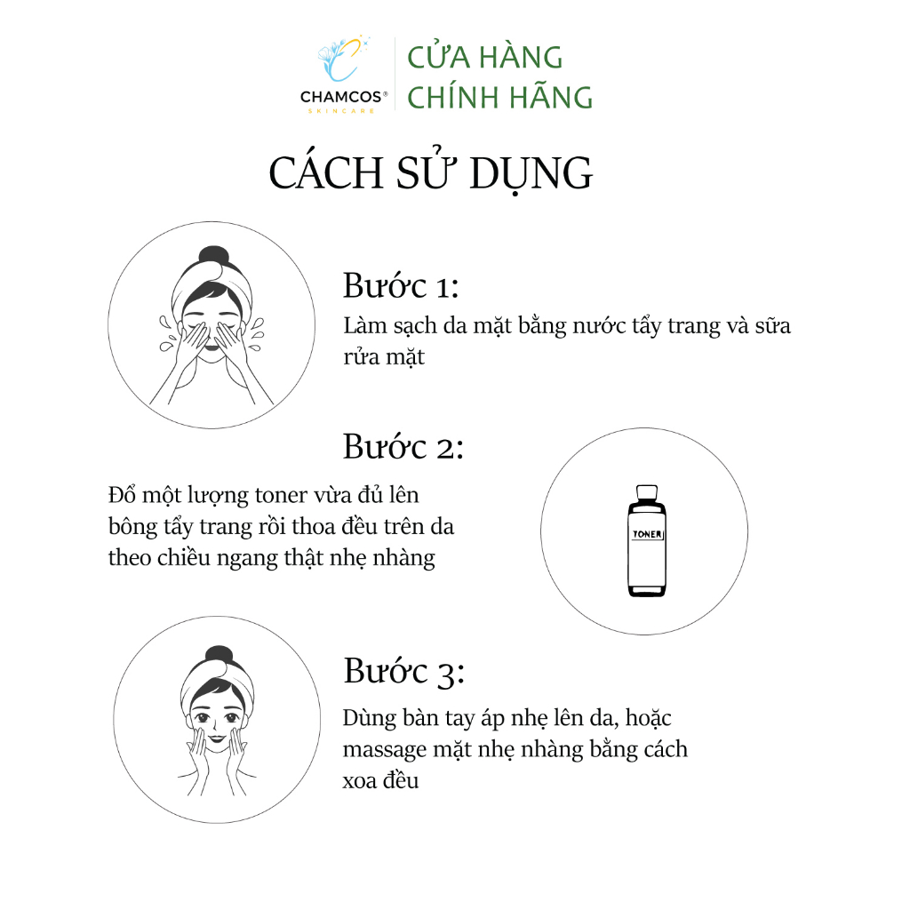 Nước cân bằng Multi Toner Chamcos 150ml cấp ẩm, cân bằng pH, hổ trợ se khít lỗ chân lông